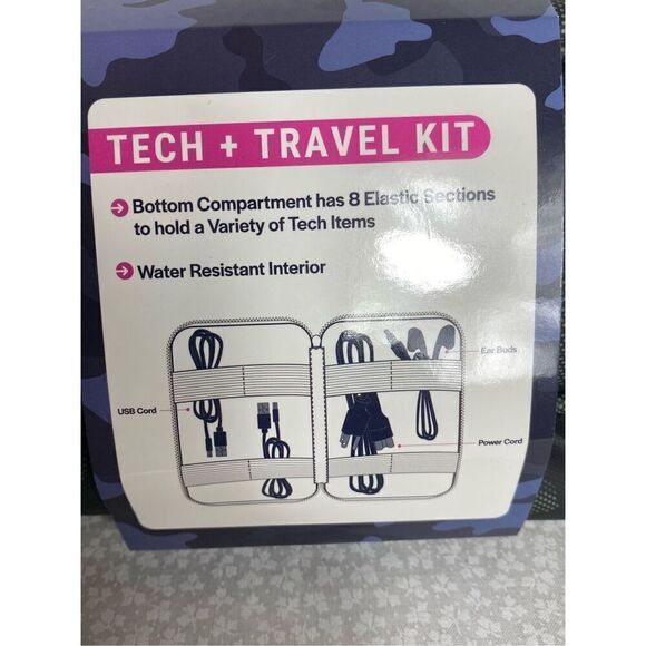 DUCHAMP Mens Toiletry & Tech Bag Travel Kit - Picture 11 of 14